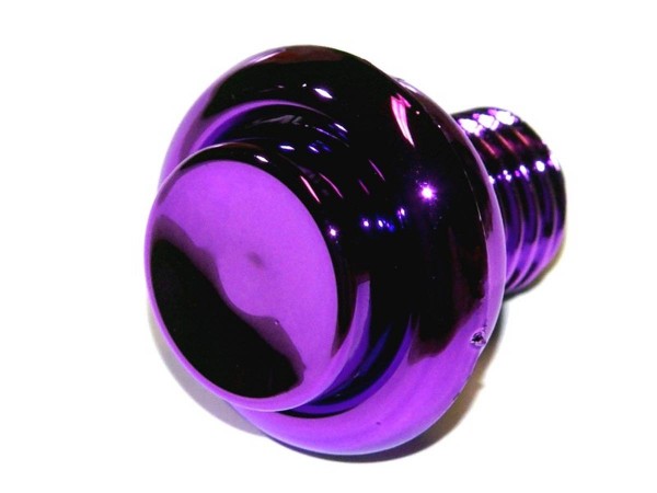 Pinball Pushbutton purple metallic 1"