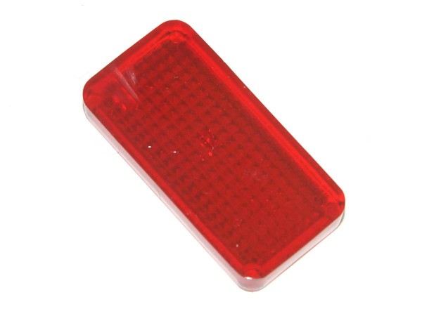 Insert 1 1/2" rectangular, red transparent (PI-112REC-RT)