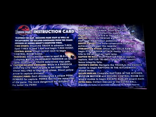 Instruction Card 2 for Jurassic Park, transparent