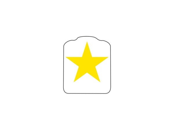 Target Decal "Upright Star Yellow"