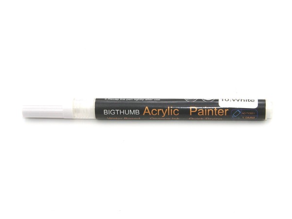 Bigthumb Acrylic Painter weiß Nr 10, 1 mm