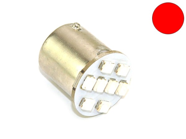 BA15s Noflix Flasher "8-SMD", rot