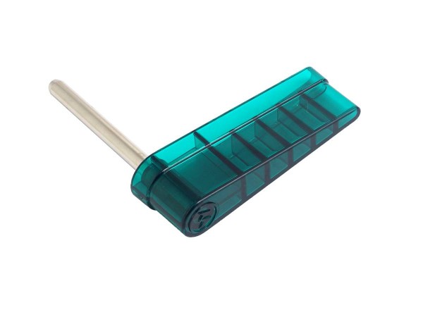 Flipper with Williams Logo, teal transparent (20-10110-11T)
