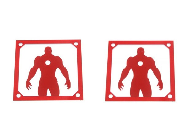 Speaker Light Inserts for Iron Man "Silhouette" (red), 1 Pair
