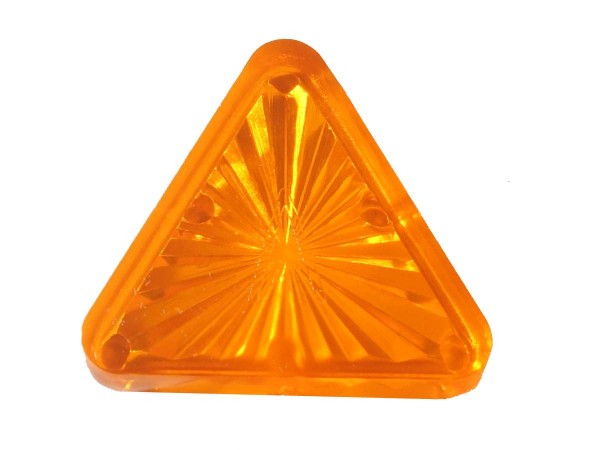 Insert 1-3/16" triangle, orange transparent "Starburst" (PI-1316TOS)