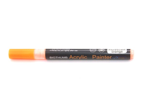 Bigthumb Acrylic Painter fluoreszierend orange Nr 30, 1 mm