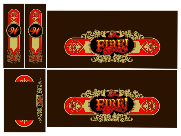 Cabinet Decal Set for Fire