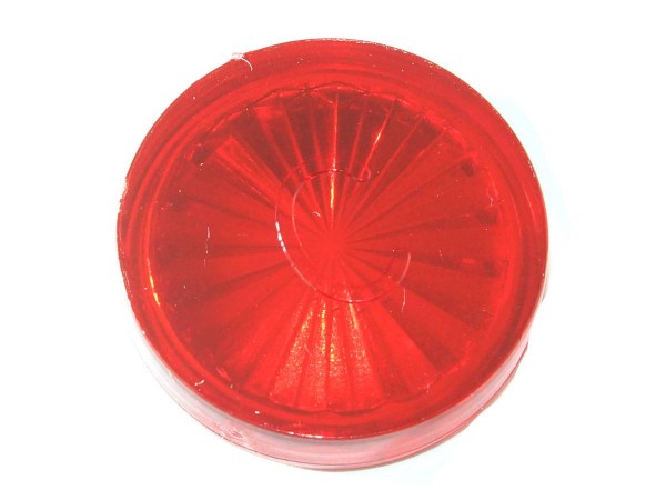 Insert 1" round, red transparent "Starburst" (550-5002-02)