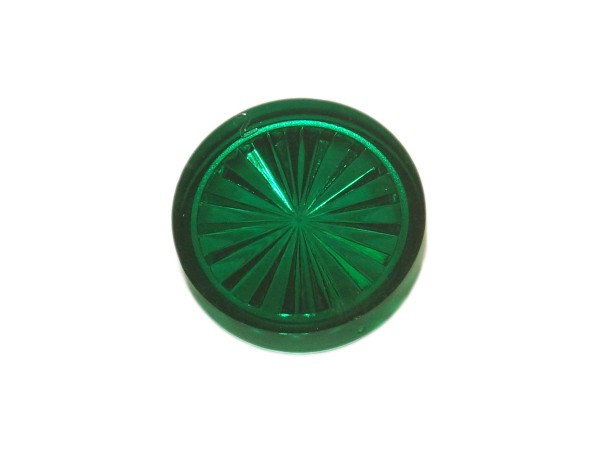 Insert 1" round, green transparent "Starburst"