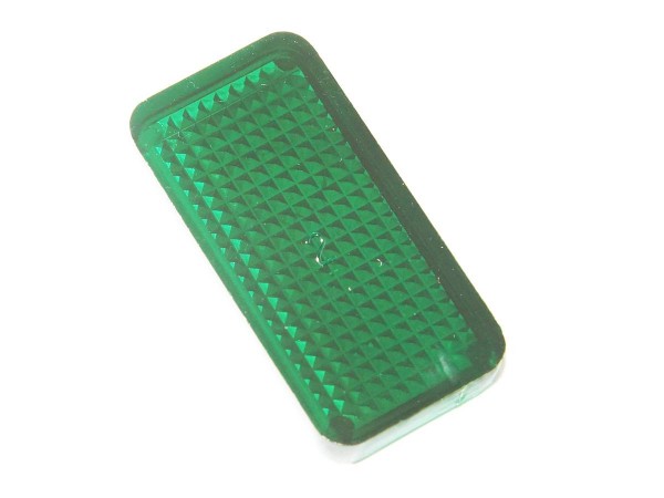 Insert 1 1/2" rectangular, green transparent (PI-112REC-GT)