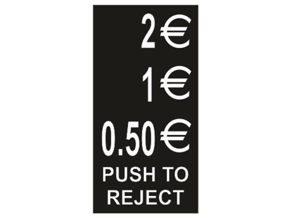 Preisschild Decal, schwarz (2€, 1€, 0,50€)