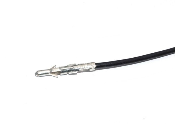 Crimpkontakt Stift 0.093" mit Kabel, schwarz