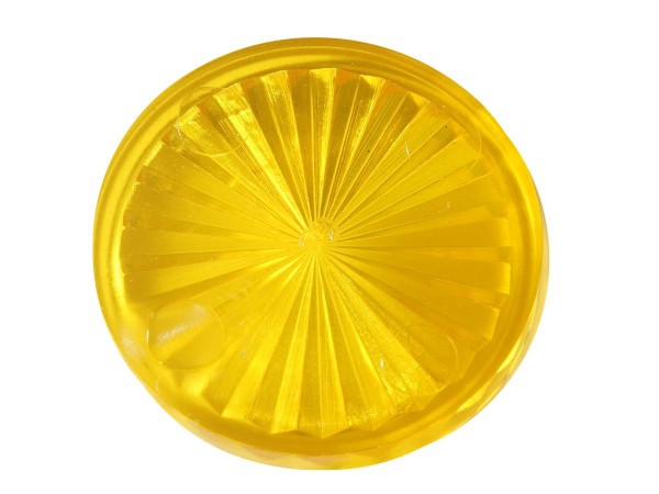 Insert 1 1/2" round, yellow transparent "Starburst" (PI-112RYS)
