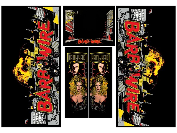 Cabinet Decal Set for Barb Wire